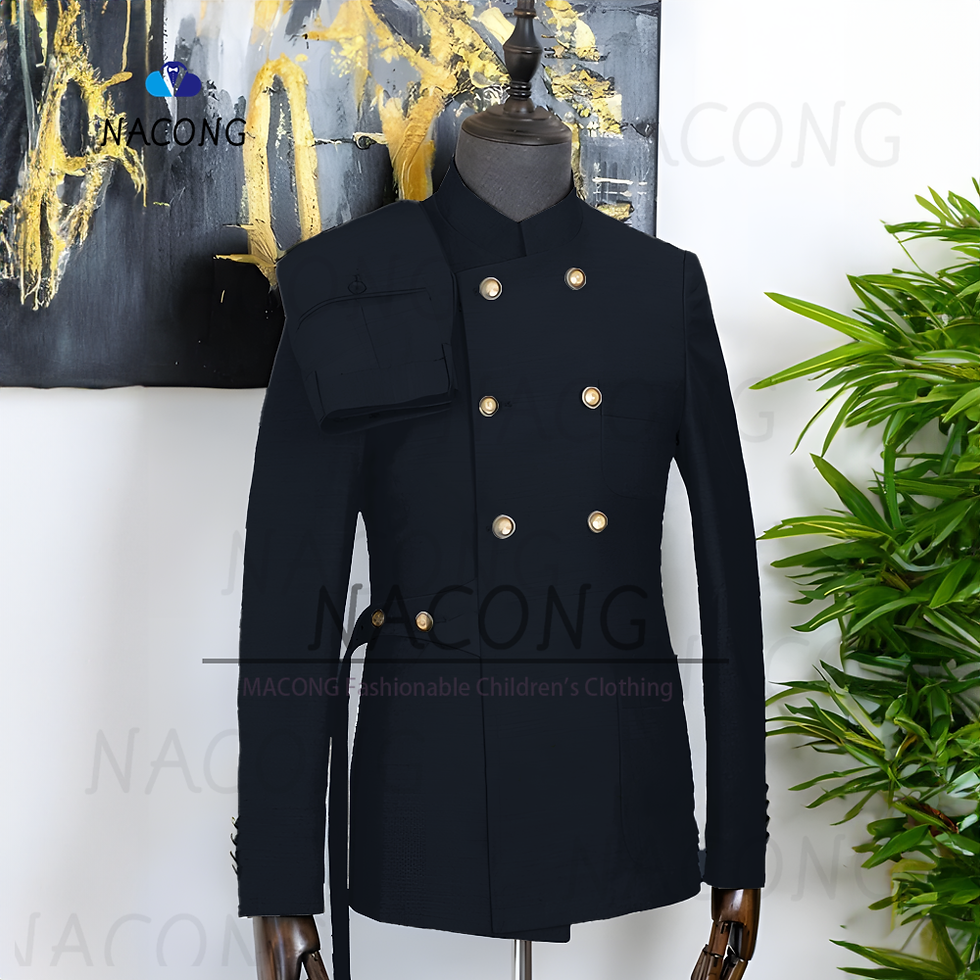 Thumbnail: Mens Suit Double Breasted Two Piece Suit Formal Jacket Pants Party Wedding Mens 