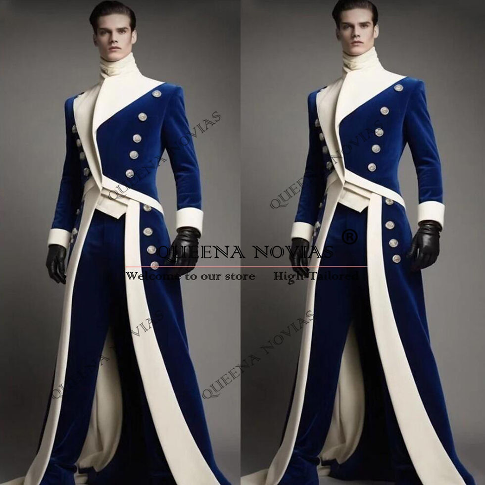 Thumbnail: Man Designer Suits For Wedding Single Breasted Jacket Long Pants 2 Pieces Set Gr