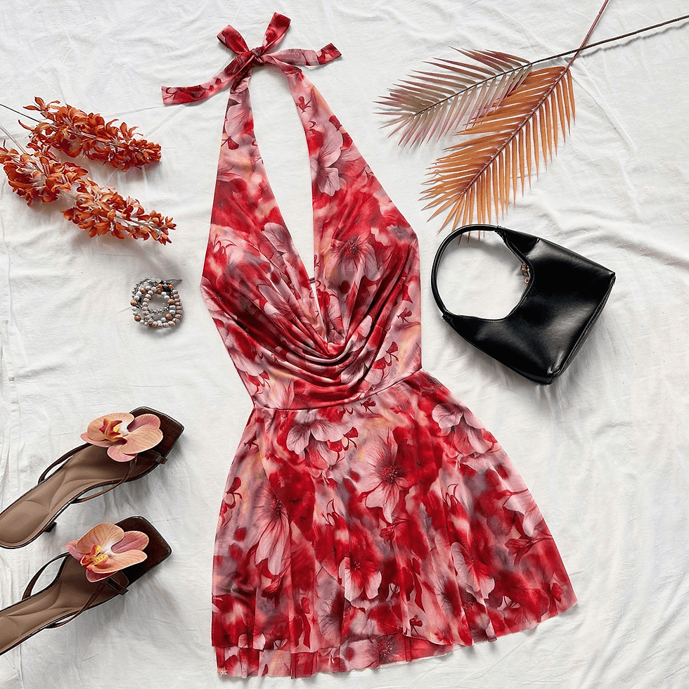 Thumbnail: French high-end printed dress, a popular summer item for women in 2025. New shor