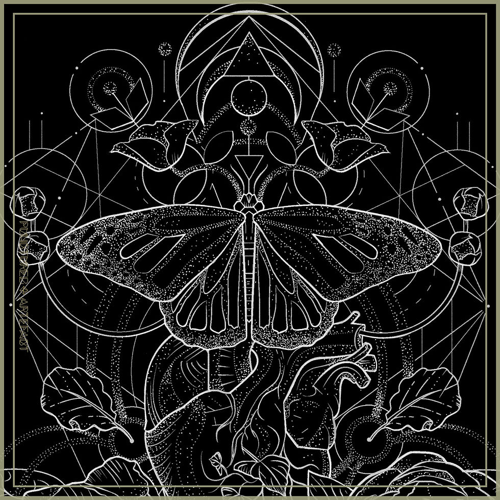 | CUSTOM TATTOO DESIGN | SACRED BUTTERFLY