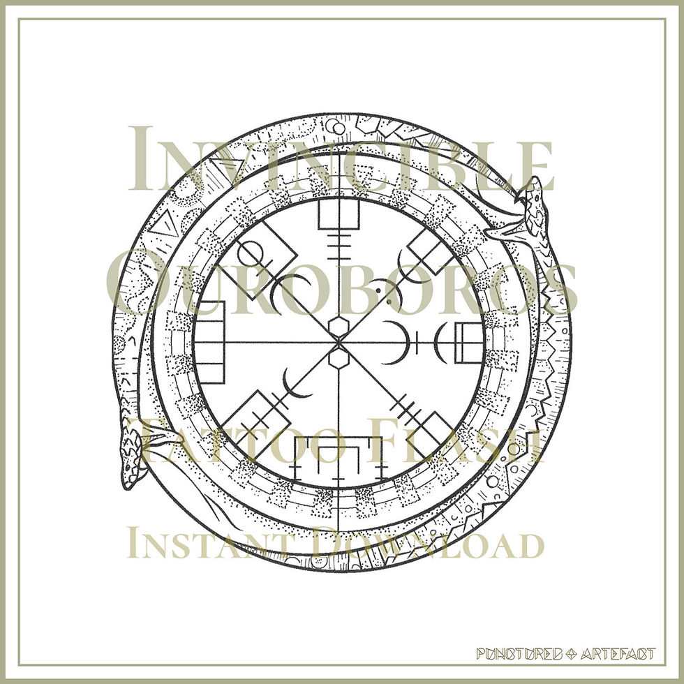 OUROBOROS 5 | Invincible Tattoo Flash Image