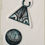 Thumbnail: BLUE MOON 3 | An original variable etching print with watercolour. By artist Dionne Marshall of Punctured Artefact