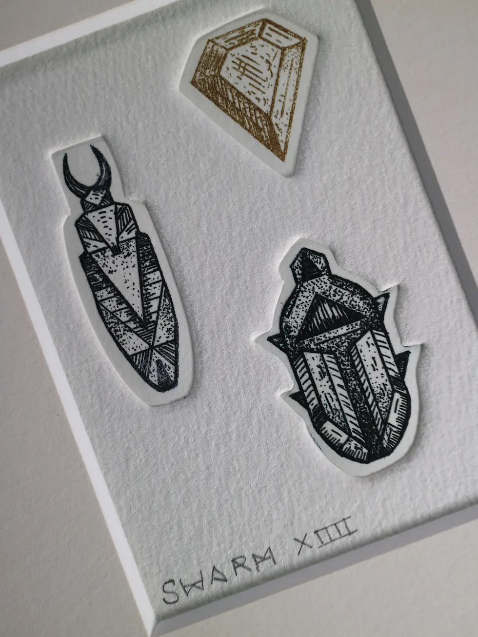 Thumbnail: SWARM I4. Beetle Aquatint Etching & Original Print - Dionne Marshall, Punctured Artefact