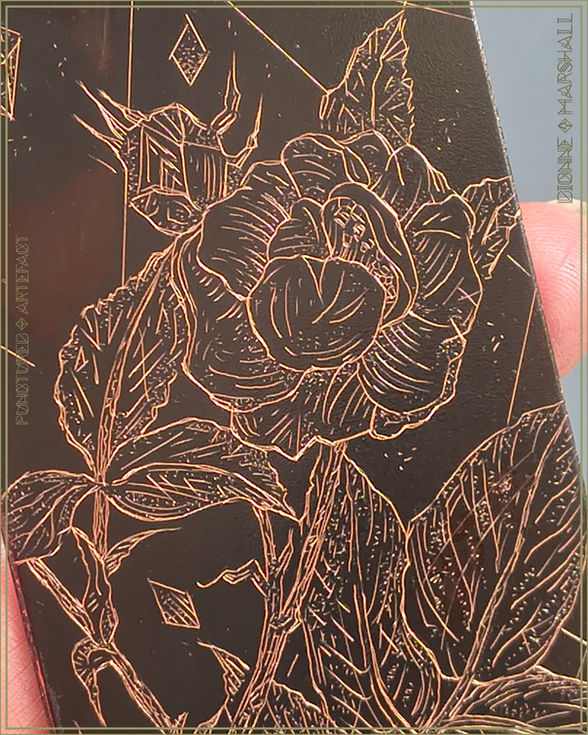 Stem 1. Botanical Etching. Original Intaglio Print. By artist Dionne Marshall