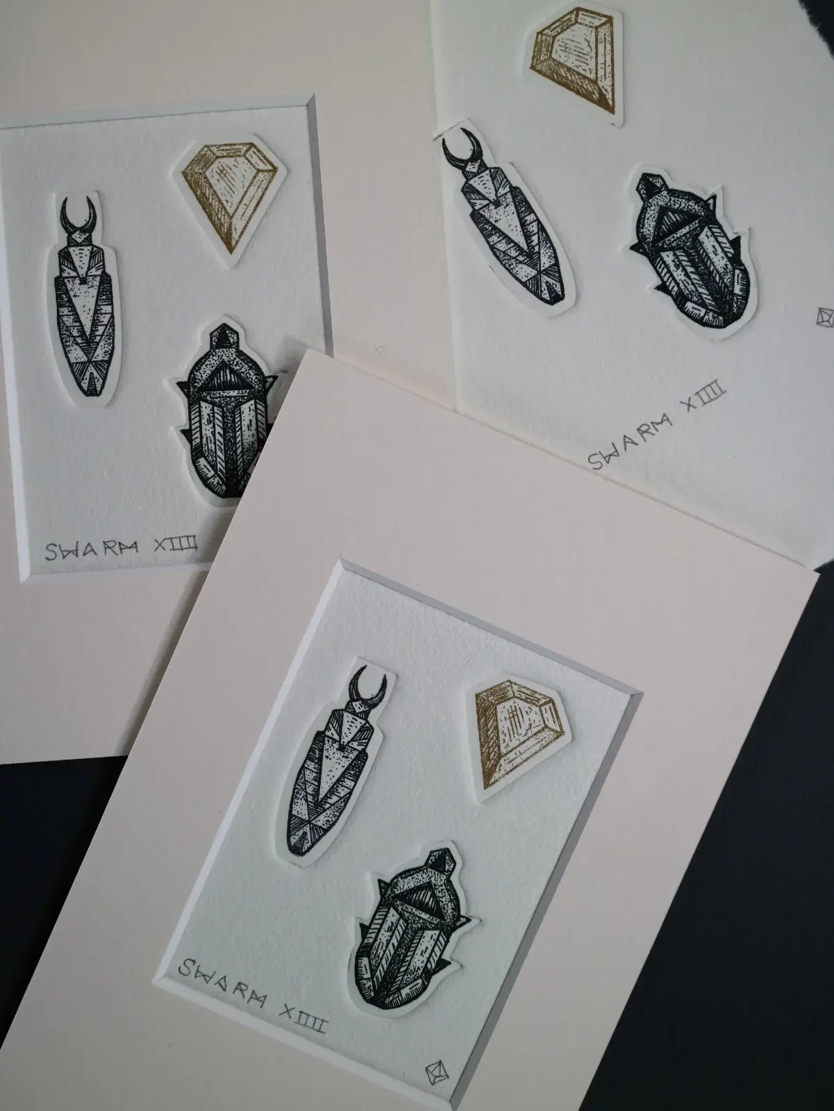 SWARM I4. Beetle Aquatint Etching & Original Print - Dionne Marshall, Punctured Artefact