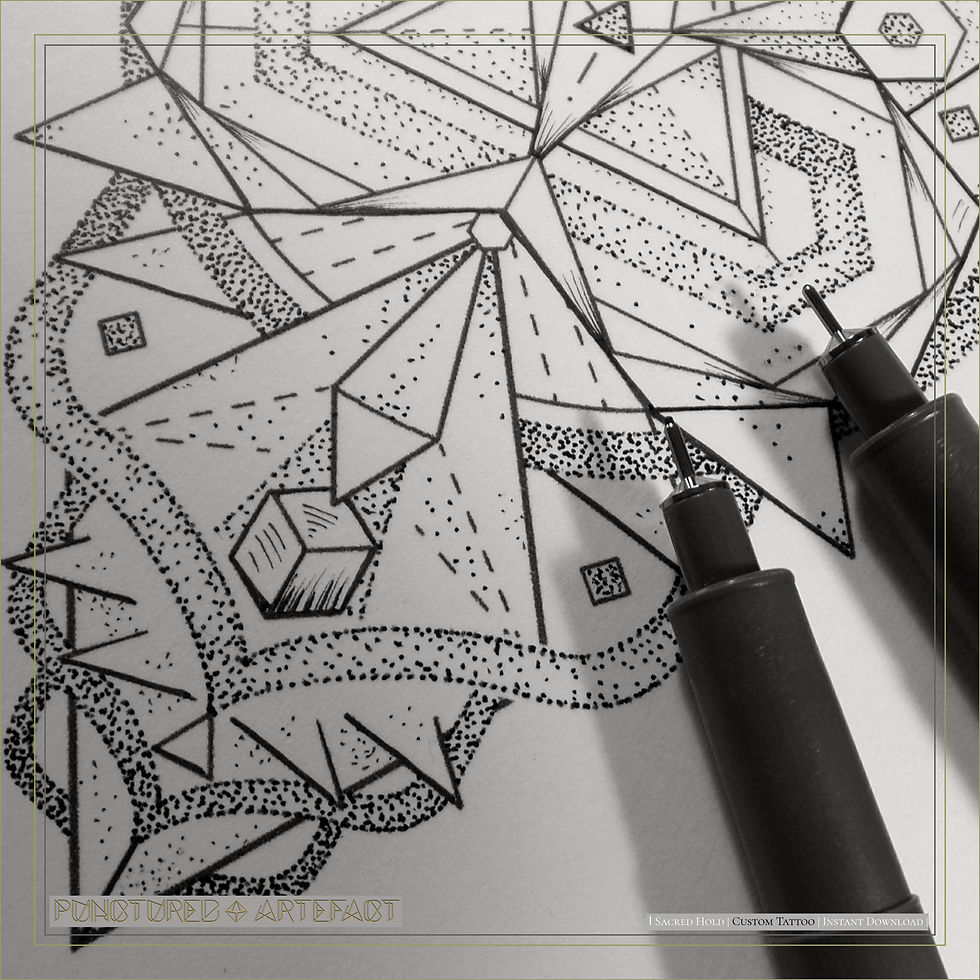 Thumbnail: SACRED 61 | Hold Tattoo Flash Image 5