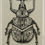 Thumbnail: Pyramid. Beetle. Aquatint Etching Chine Colle Dionne Marshall, Punctured Artefact