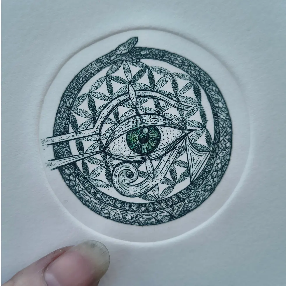 Thumbnail: Fury 4_A La Poupee_Green Eye_Etching_Dionne Marshall