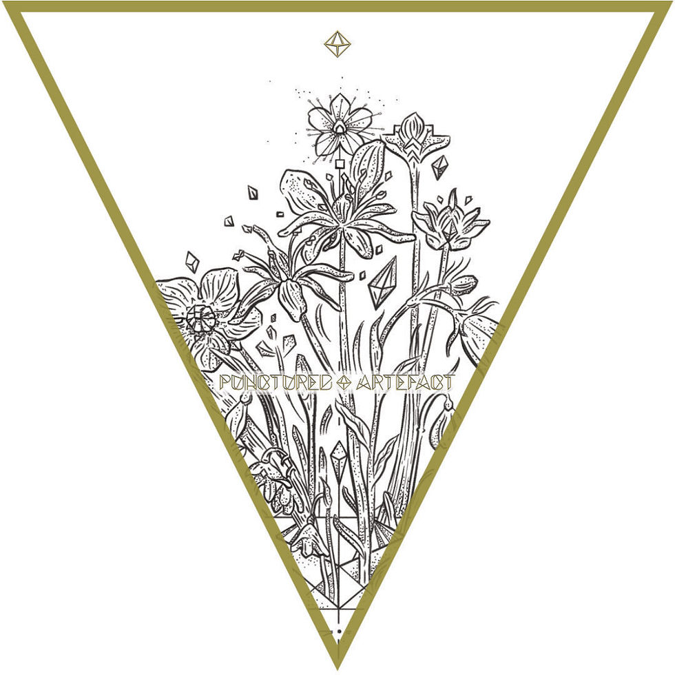 Thumbnail: BOTANICAL 39 | Alpine Flowers Tattoo Flash Image  4