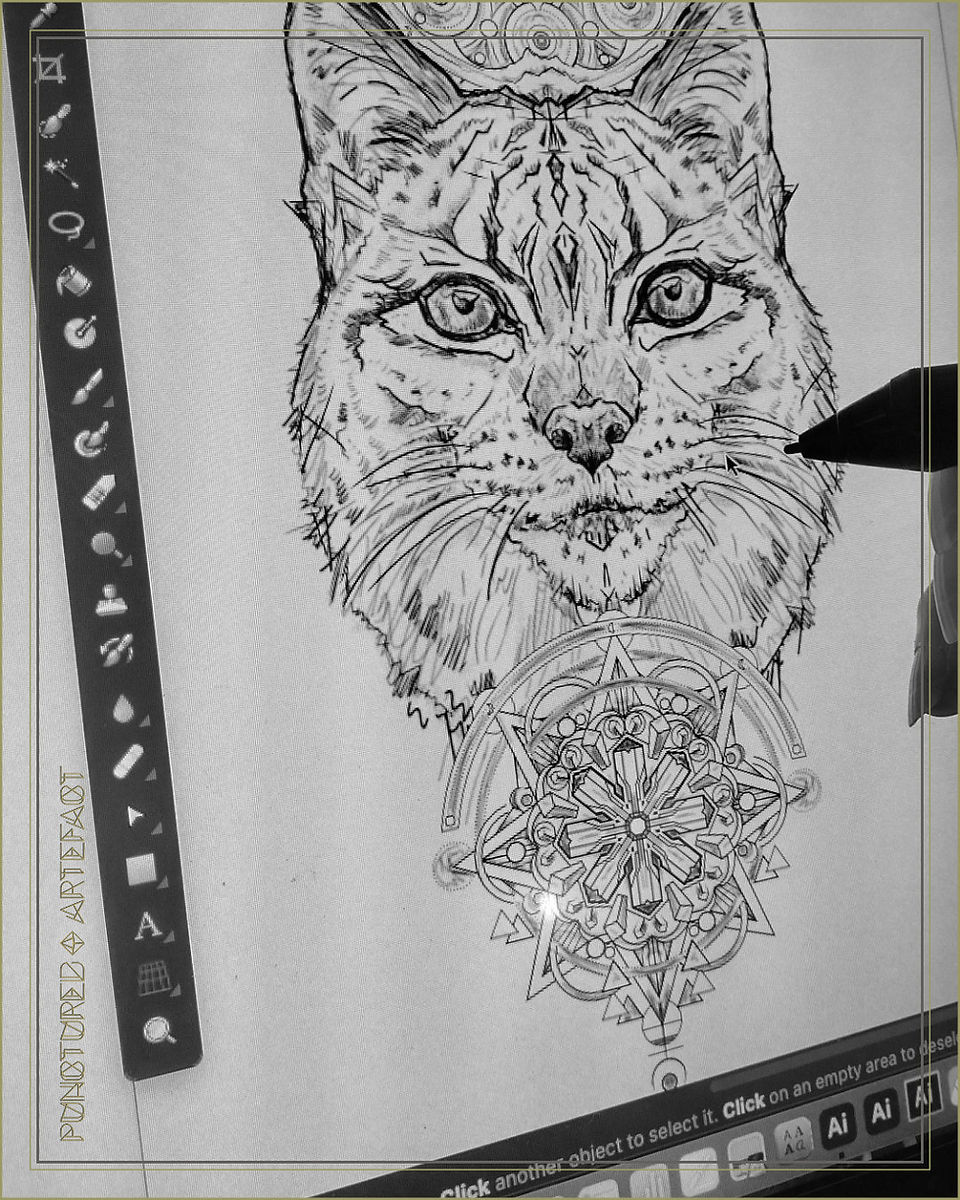 Mountain Lynx Drawing By Punctured Artefact
