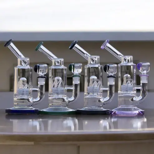 10” 65mm Side Arm Matrix Perk Bubbler w/ Splash guard