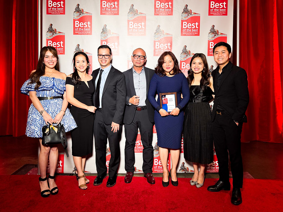 Zen Nail Spa team celebrating Best of the Best awards in Chattanooga, TN, highlighting the salon’s recognition for exceptional nail services and award-winning client experience.