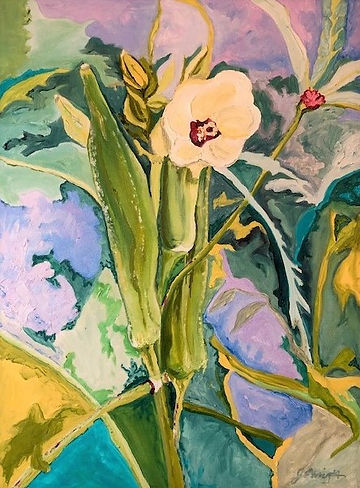 Summer Okra 18x24 oil on canvas.jpeg