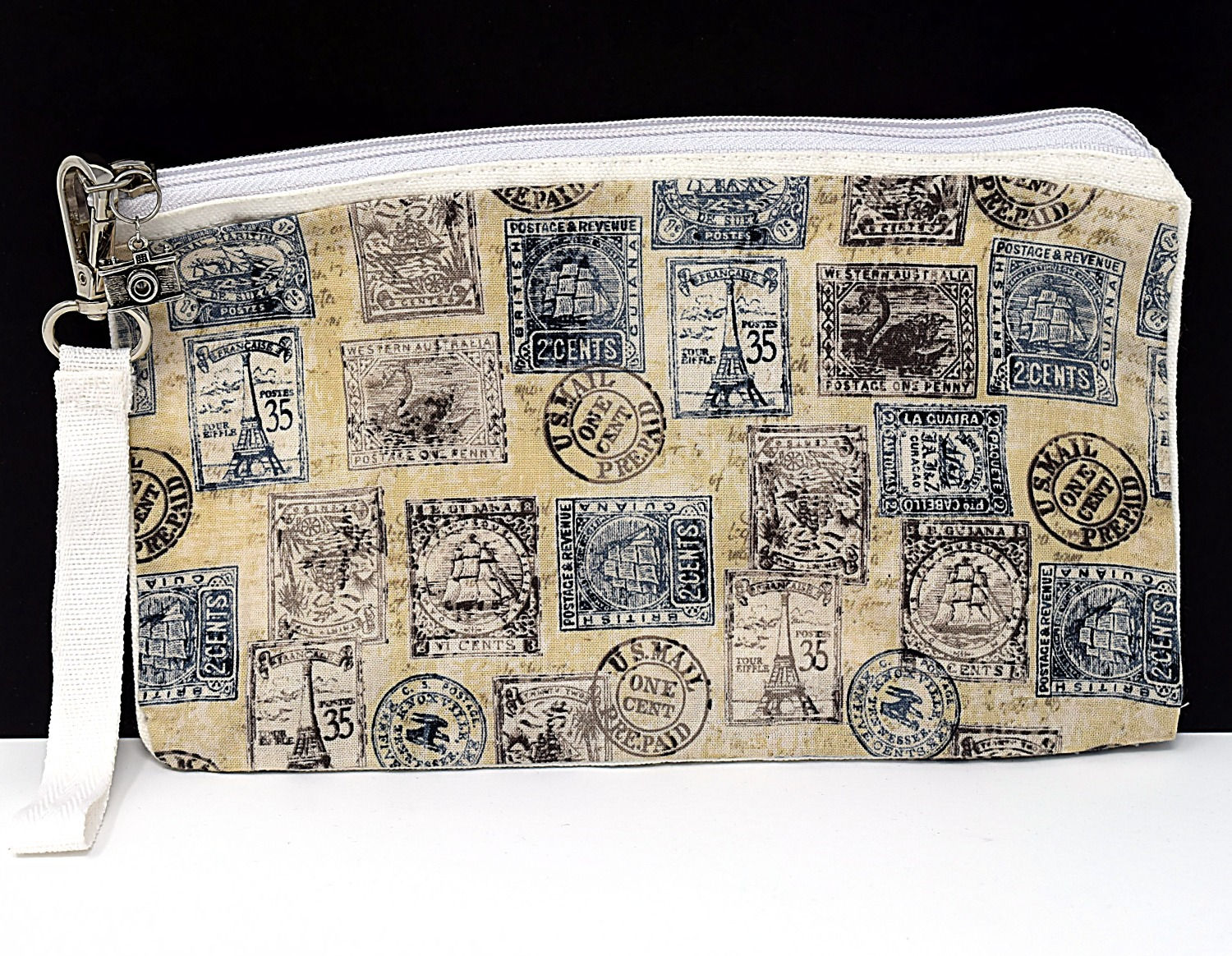 "Stamps (Vintage)" Canvas Clutch