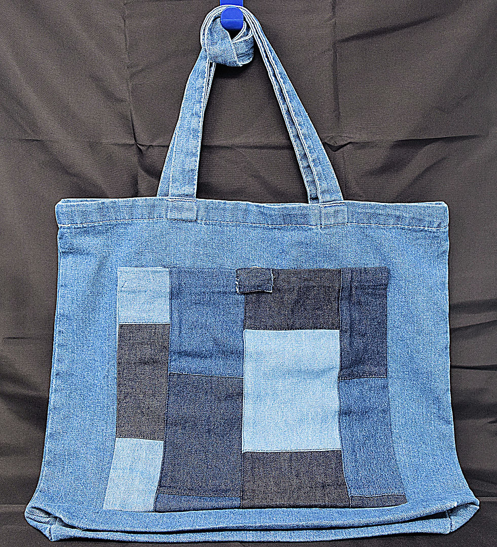 Thumbnail: "Patchwork (Retro)" Denim Tote Bag