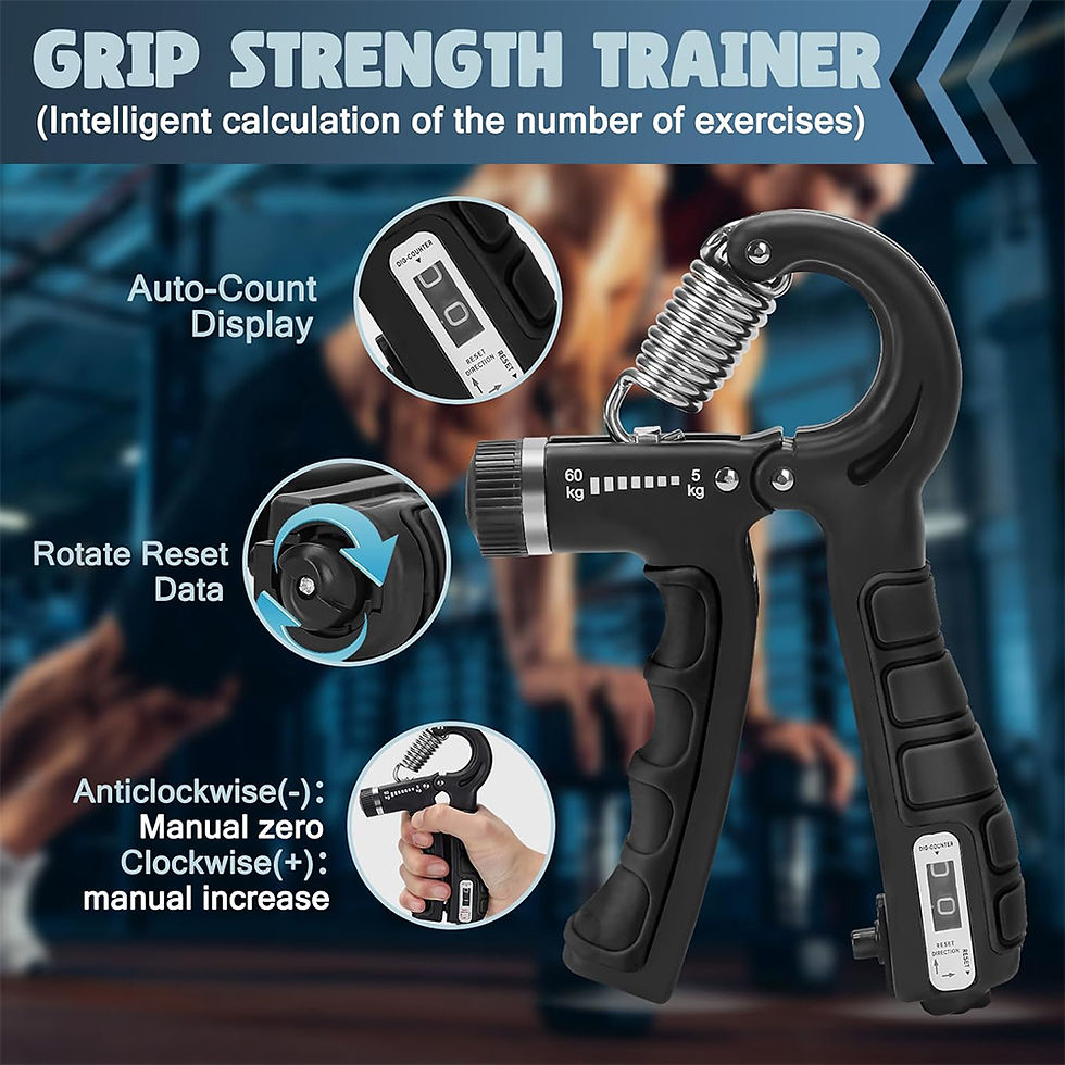 Thumbnail: 5-60Kg Adjustable Heavy Hand Gripper Fitness Hand Exerciser Grip Wrist Training 