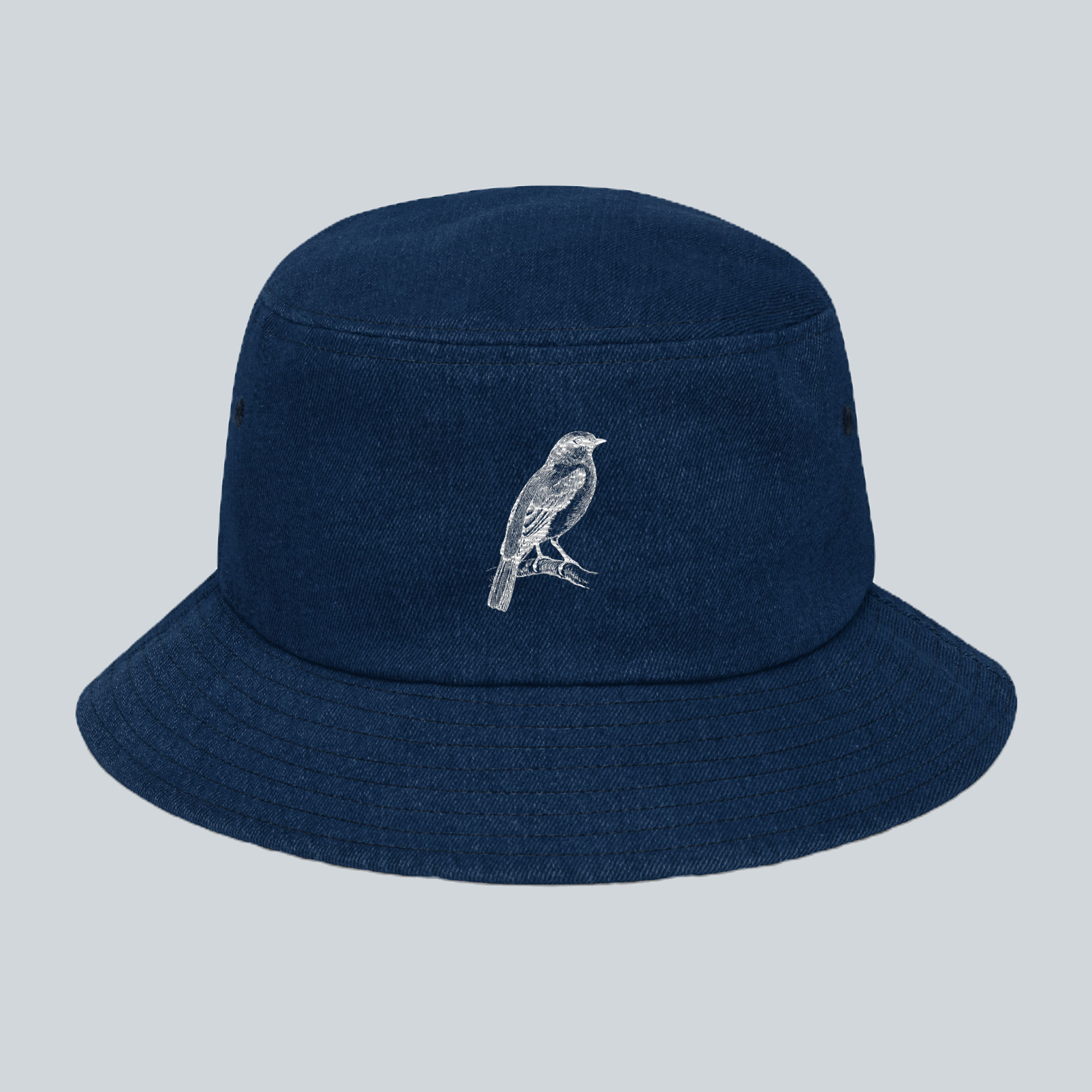 Bulbuls Logo Denim Bucket Hat
