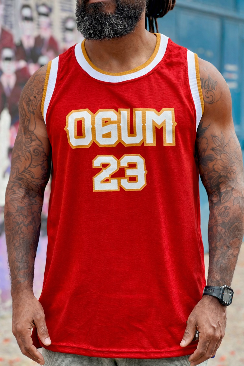REGATA BASQUETE OGUM DOURADO VERMELHA