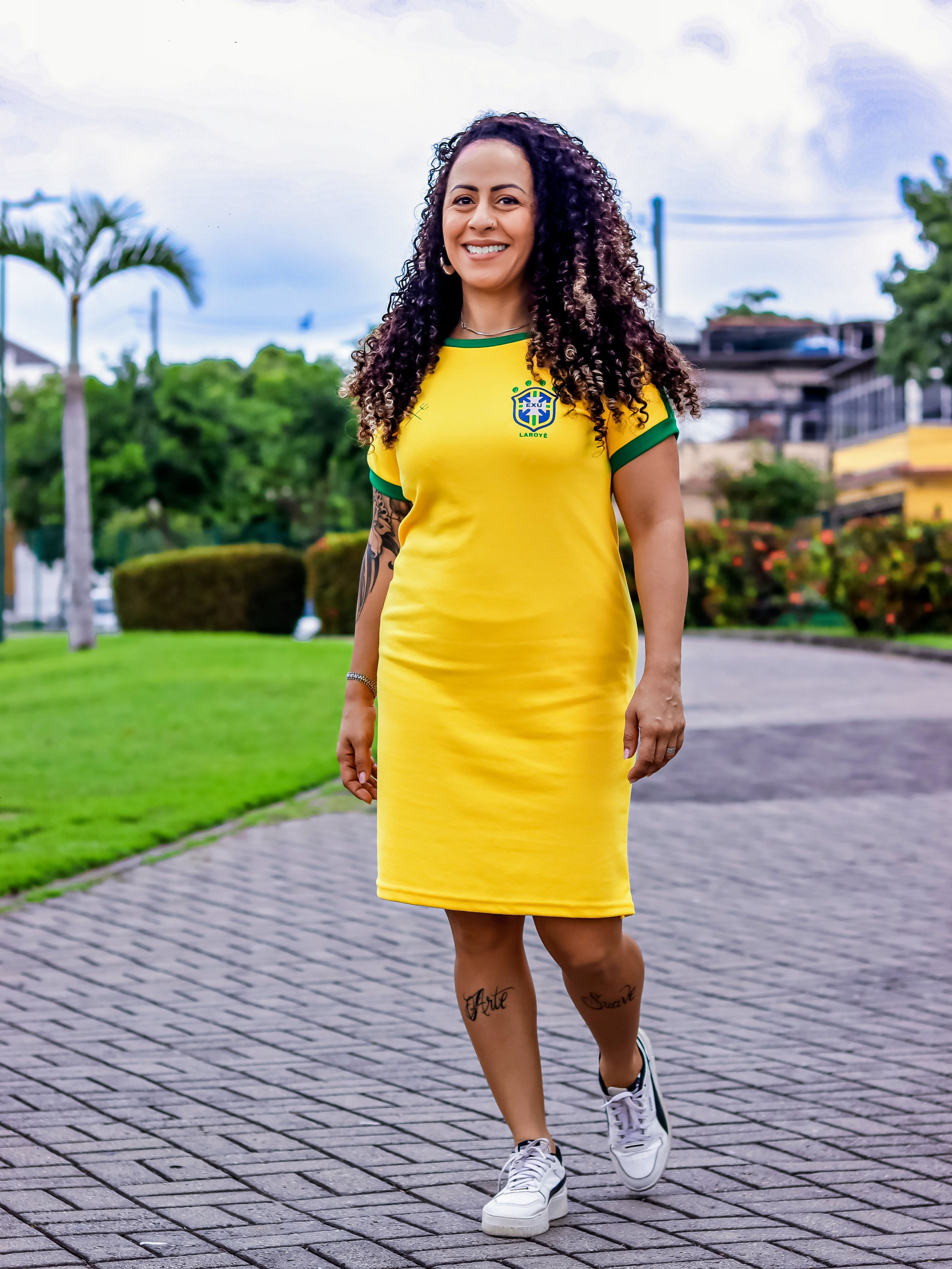 VESTIDO LAROYÊ BRASIL MALHÃO