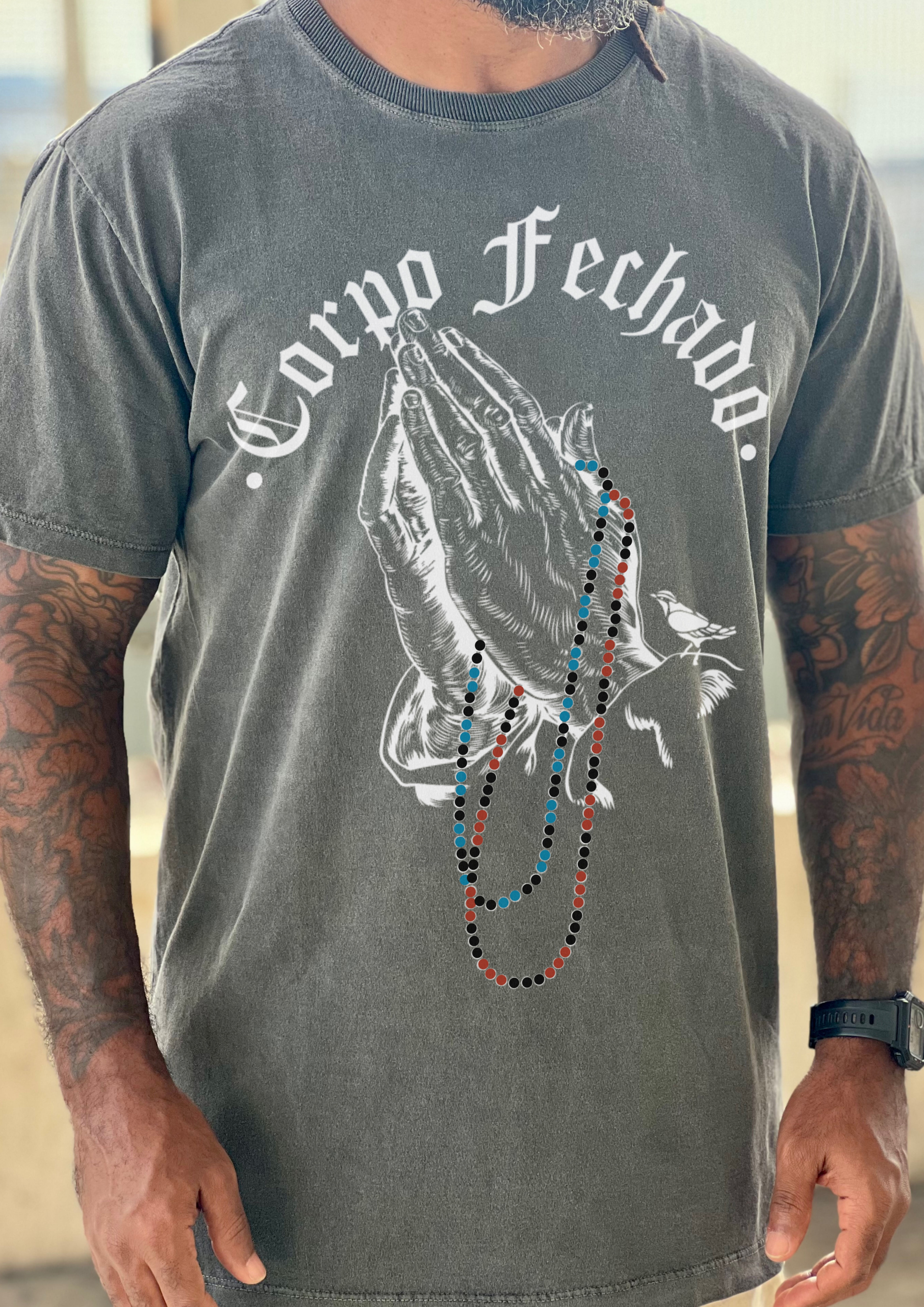 CAMISETA CORPO FECHADO STONE CHUMBO