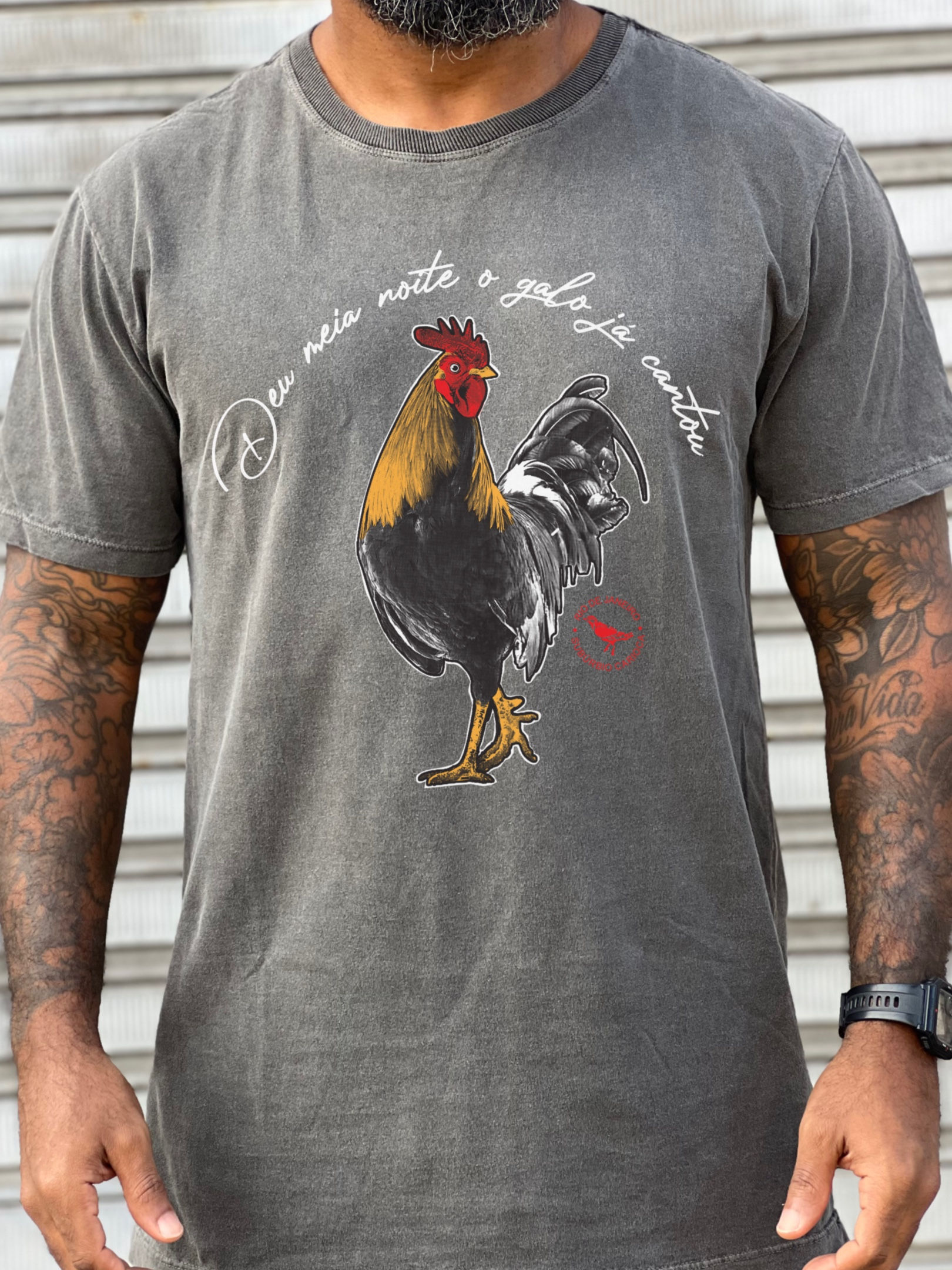 CAMISETA GALO JÁ CANTOU STONE CHUMBO