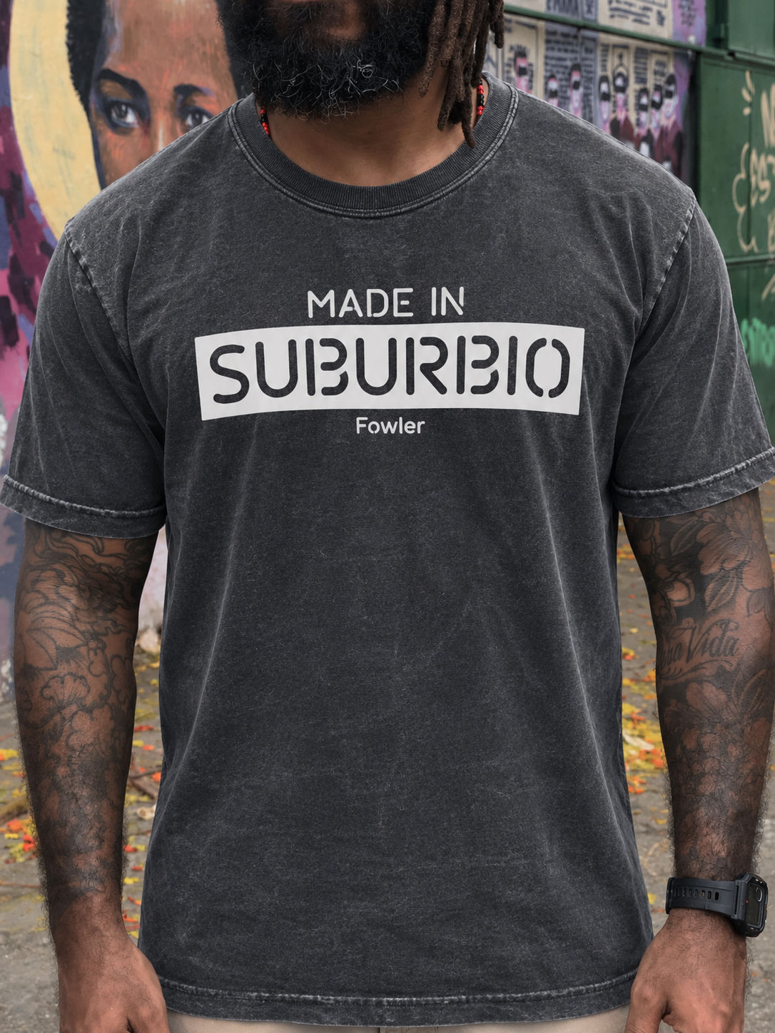 CAMISETA MADE IN SUBÚRBIO STONE CHUMBO