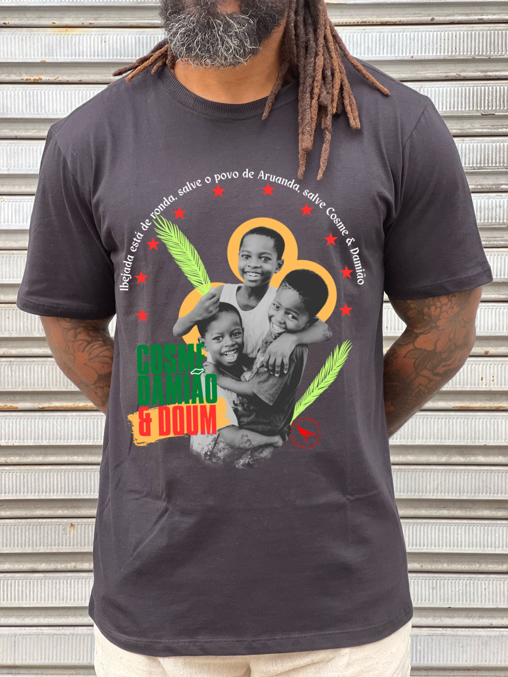 CAMISETA COSME, DAMIÃO & DOUM 2022 PRETA