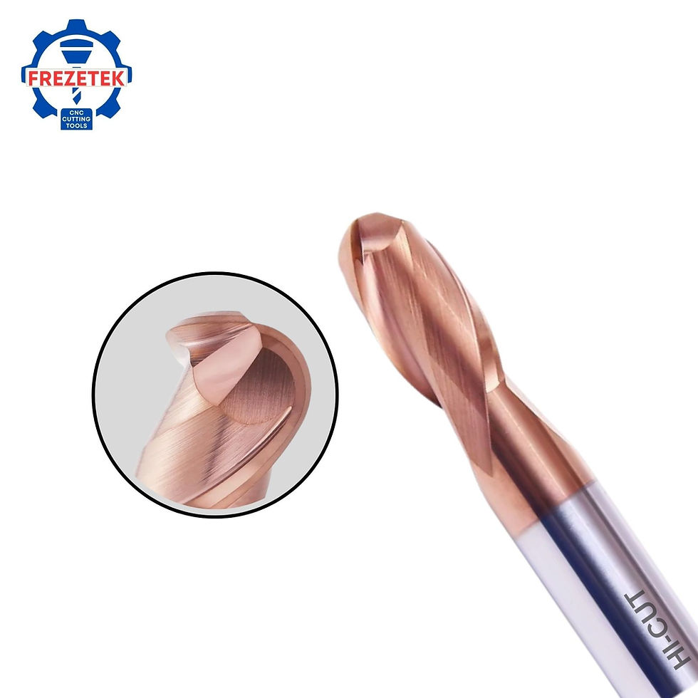 Küre Karbür Freze 16 mm dik yan ve uç yakın görünüm