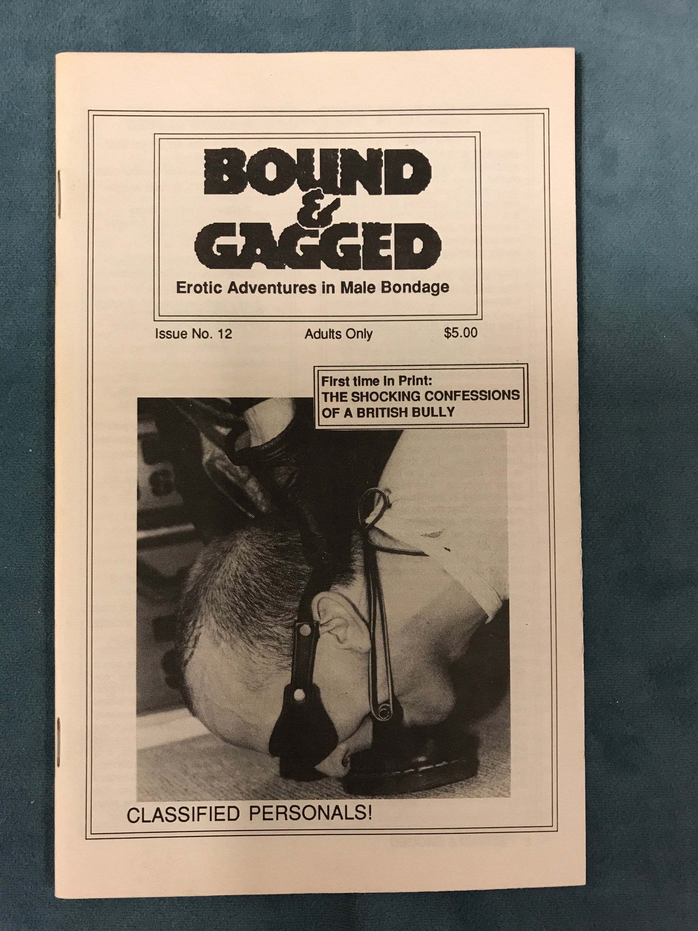 BOUND & GAGGED #12 1989, Gay Men’s Bondage Guide Magazine, Art