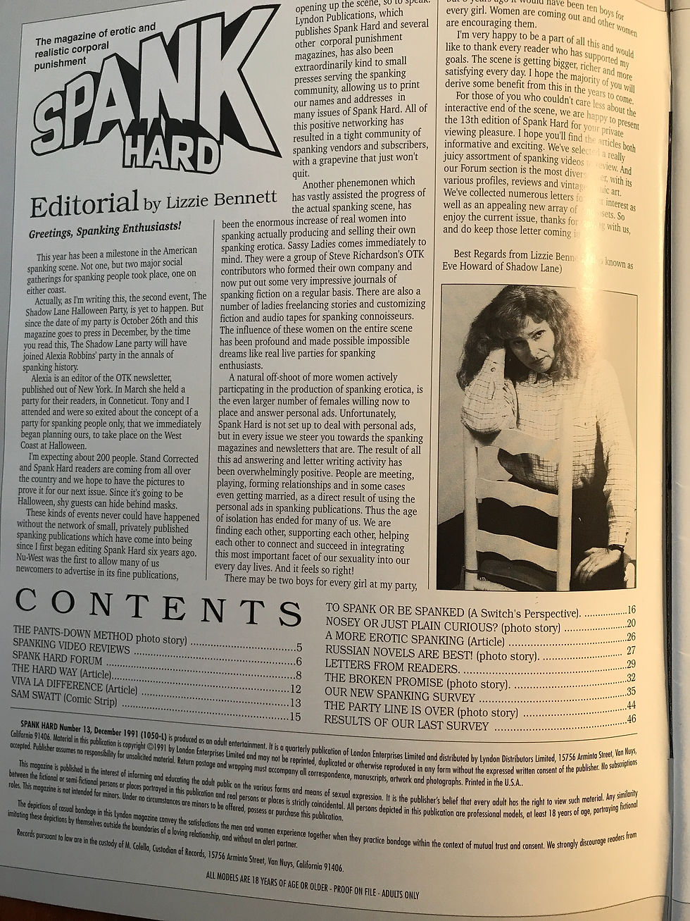 Thumbnail: SPANK HARD #13 1991 LDL Female Spanking Bondage Magazine