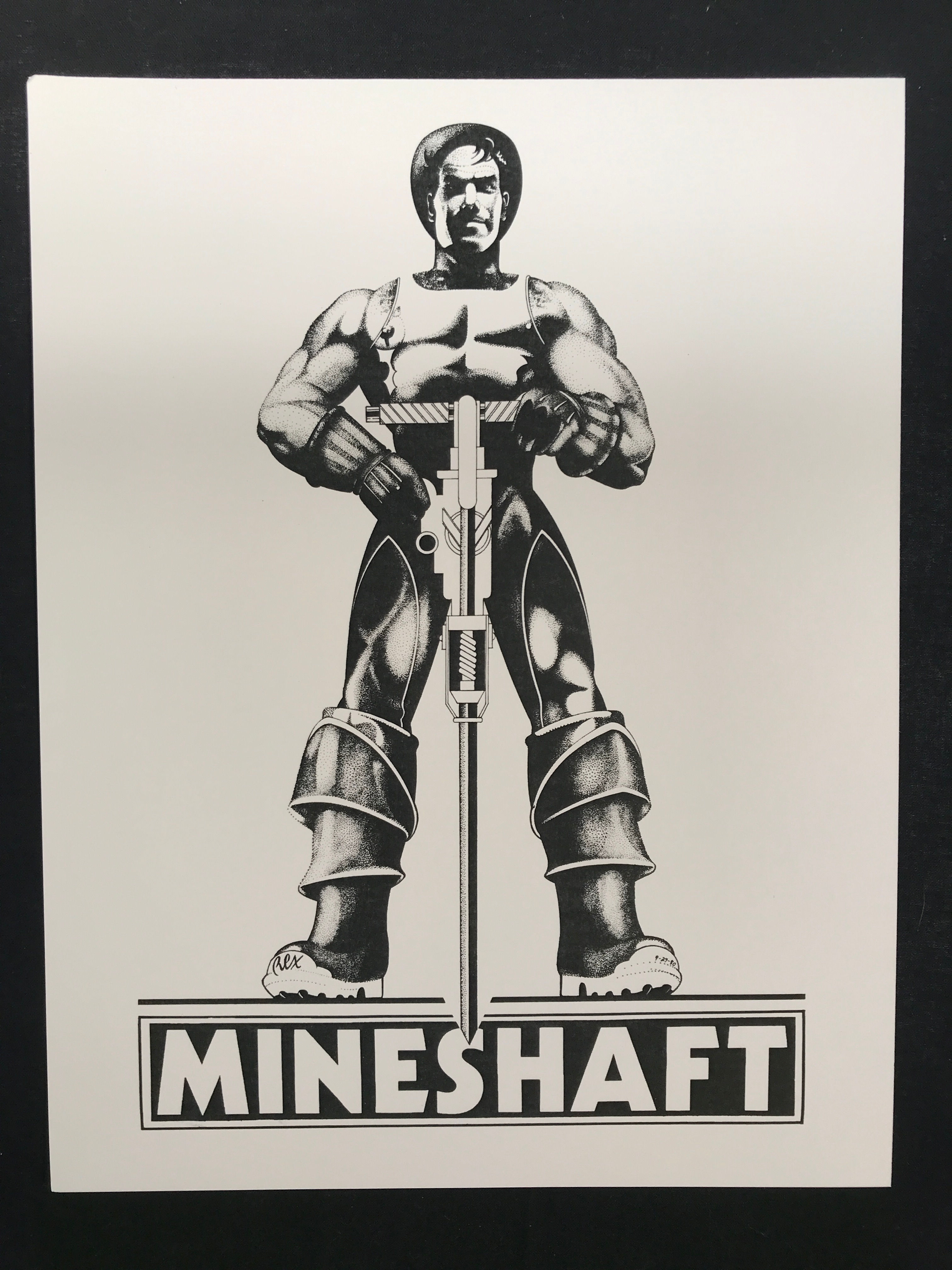 REX Pointillism Art Print 8.5x11 MINESHAFT 1980 NYC Gay Bar Club Print