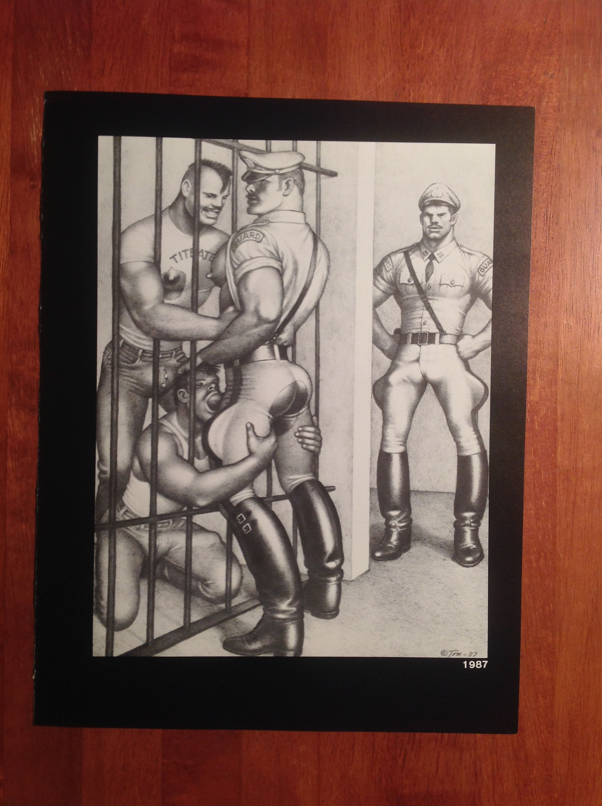 Art Page/Print 8.5 x 11 from TOM of FINLAND Art Book Retrospective #1 1988 TF82