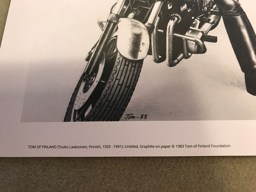 Thumbnail: Vintage Tom Of Finland Print "Leather Biker" 11.75 x 9.5