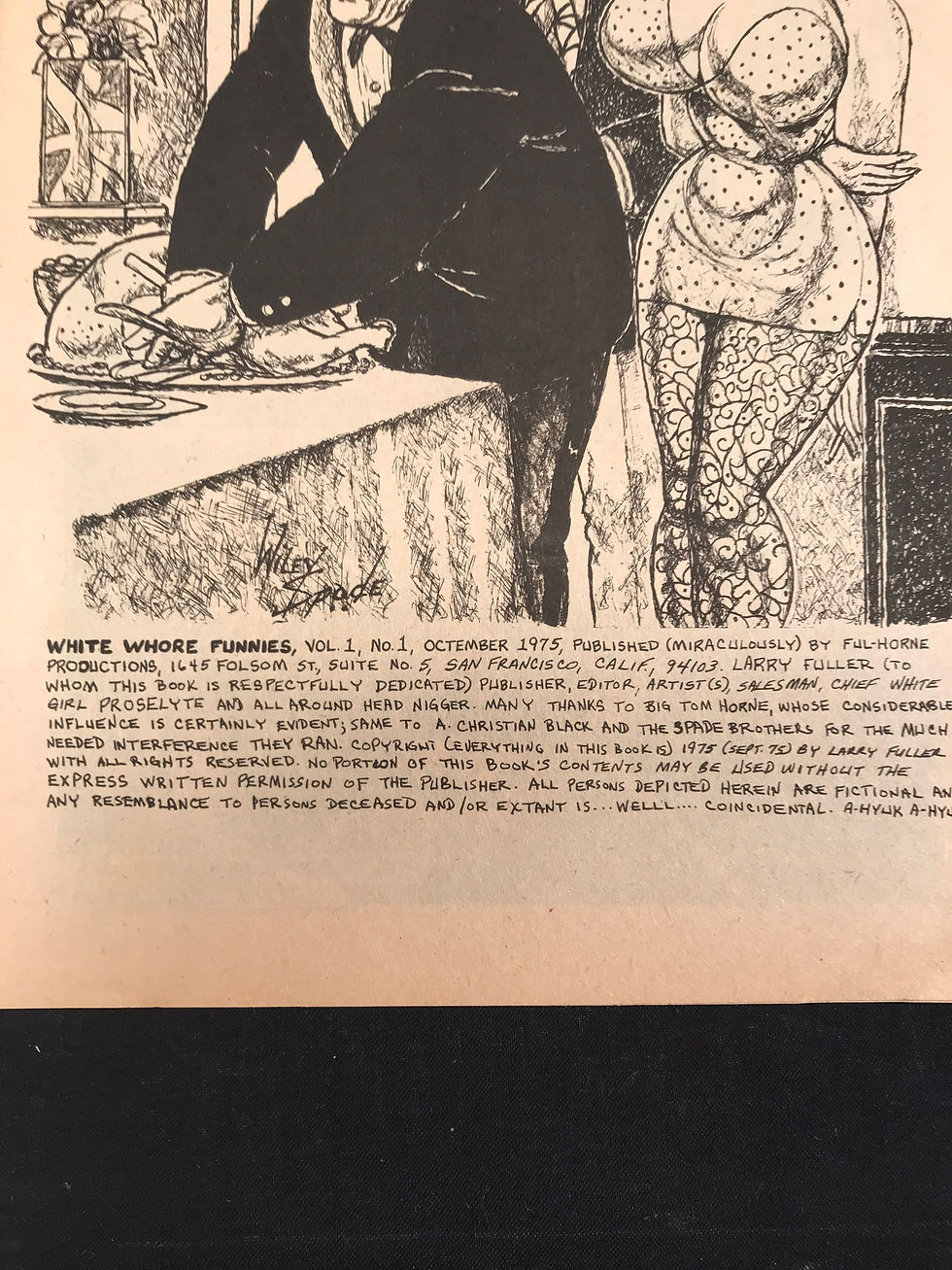 Thumbnail: 1975 White Whore Funnies #1 Ful-Horne Productions Larry Fuller