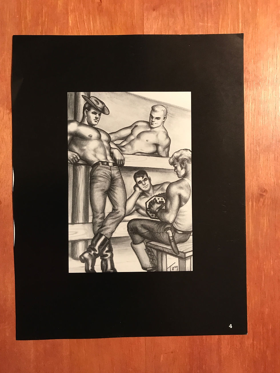 Thumbnail: Art PagePrint TOM of FINLAND Book Retrospective #3 1997 Bunk House PoolTF4