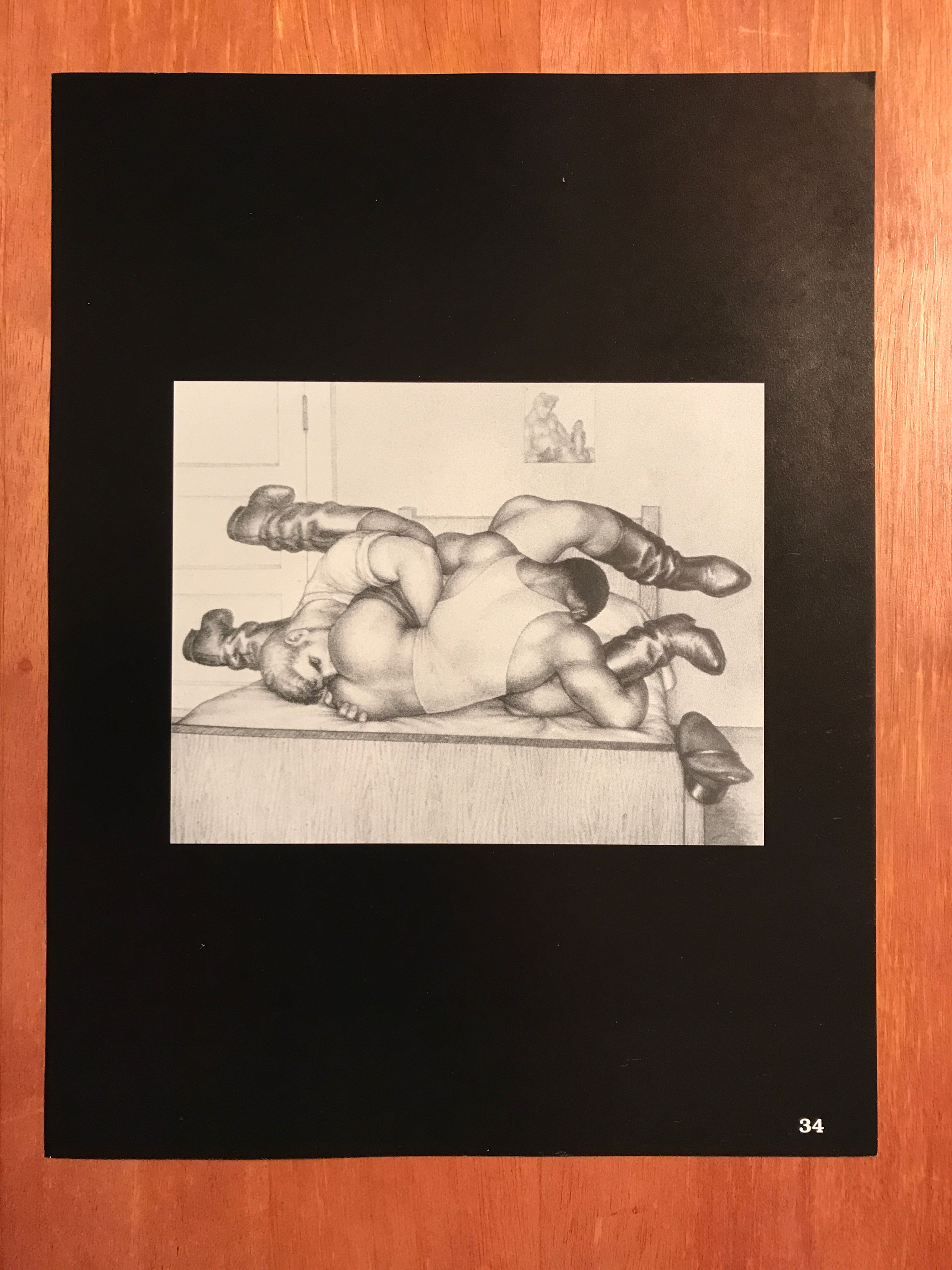 Art Page/Print TOM of FINLAND Book Retrospectiv #3 1997 Rimming Interracial TF34