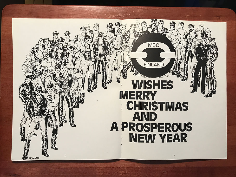 Thumbnail: Art Page/Print TOM of FINLAND Retrospective #2 1989 Merry Christmas TF10