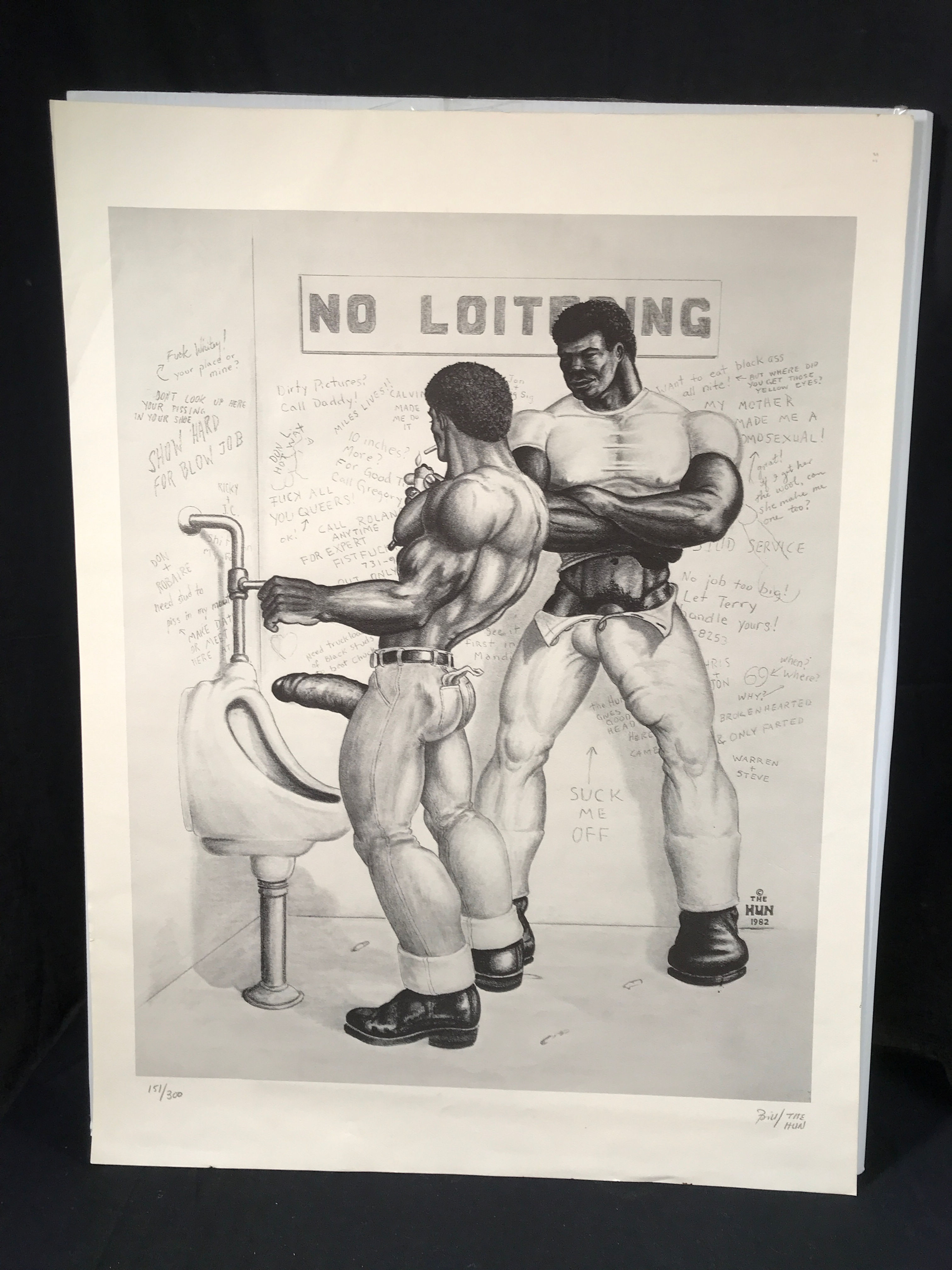 Original The HUN Poster Bill Schmeling "No Loitering" 1982 Signed & #'ed 151/300