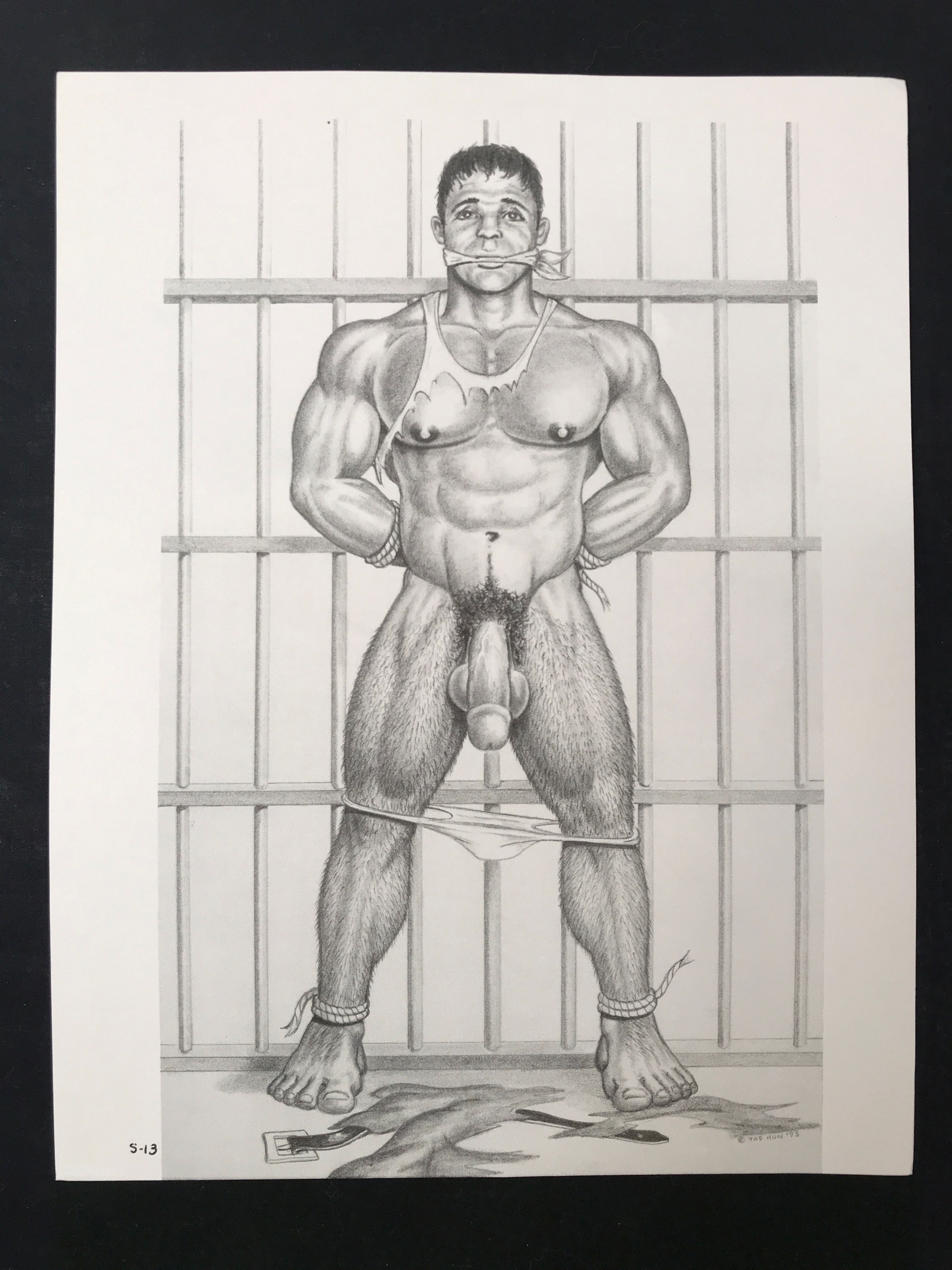 Original The Hun Print - Bill Schmeling "Bound & Gagged" S-13 Series 1993