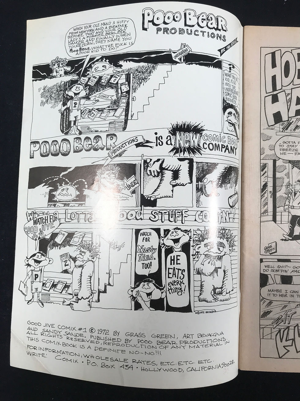 Thumbnail: Good Jive Comix #1 1972 1st Print Underground Comics Rich Grass Green Pooo Bear