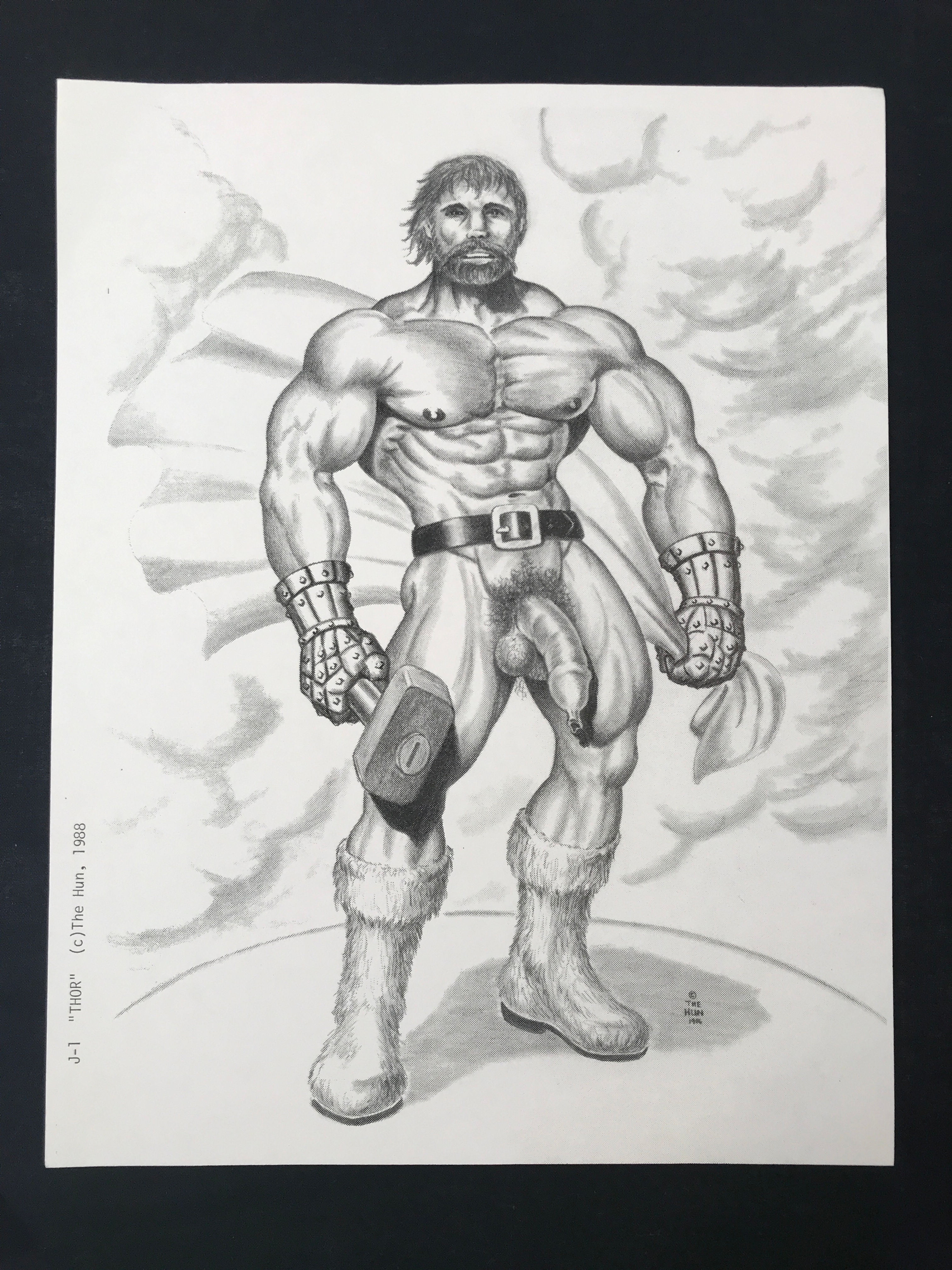 Original The HUN Print - Bill Schmeling "THOR" J-1 Series 1988
