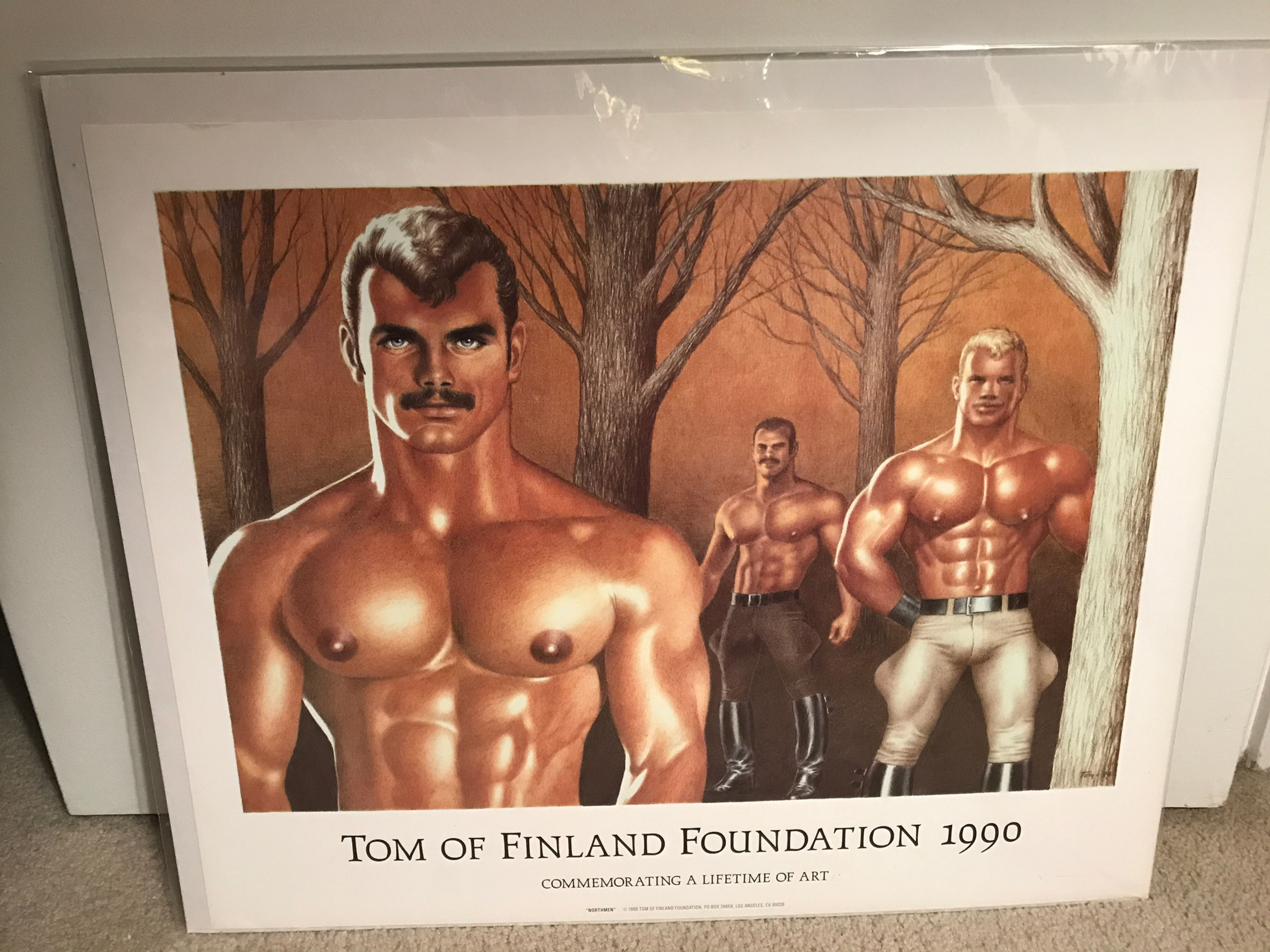Vintage Tom Of Finland 1990 Commemorating A Lifetime Of Work Poster NORTHMEN"