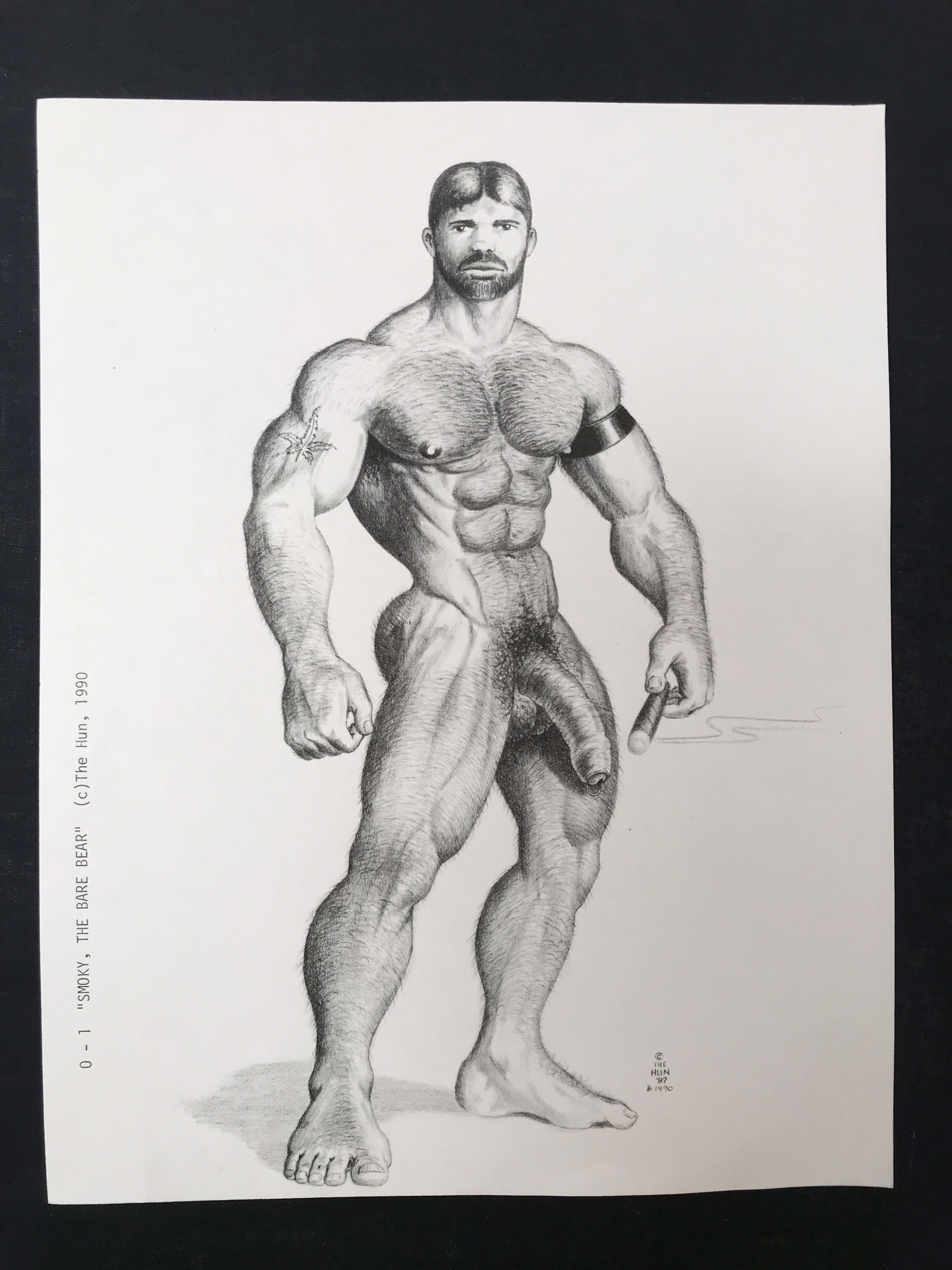 Original The Hun Print Bill Schmeling "SMOKY, THE BARE BEAR" O-1 Series 1990