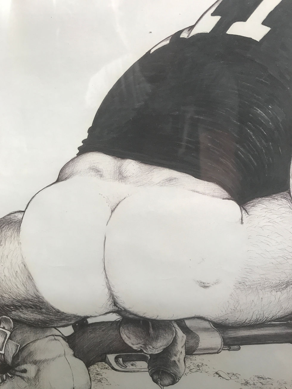 Thumbnail: Active Original Art by F. Valentine Hooven III Pencil on Paper Uncut Leaking AT