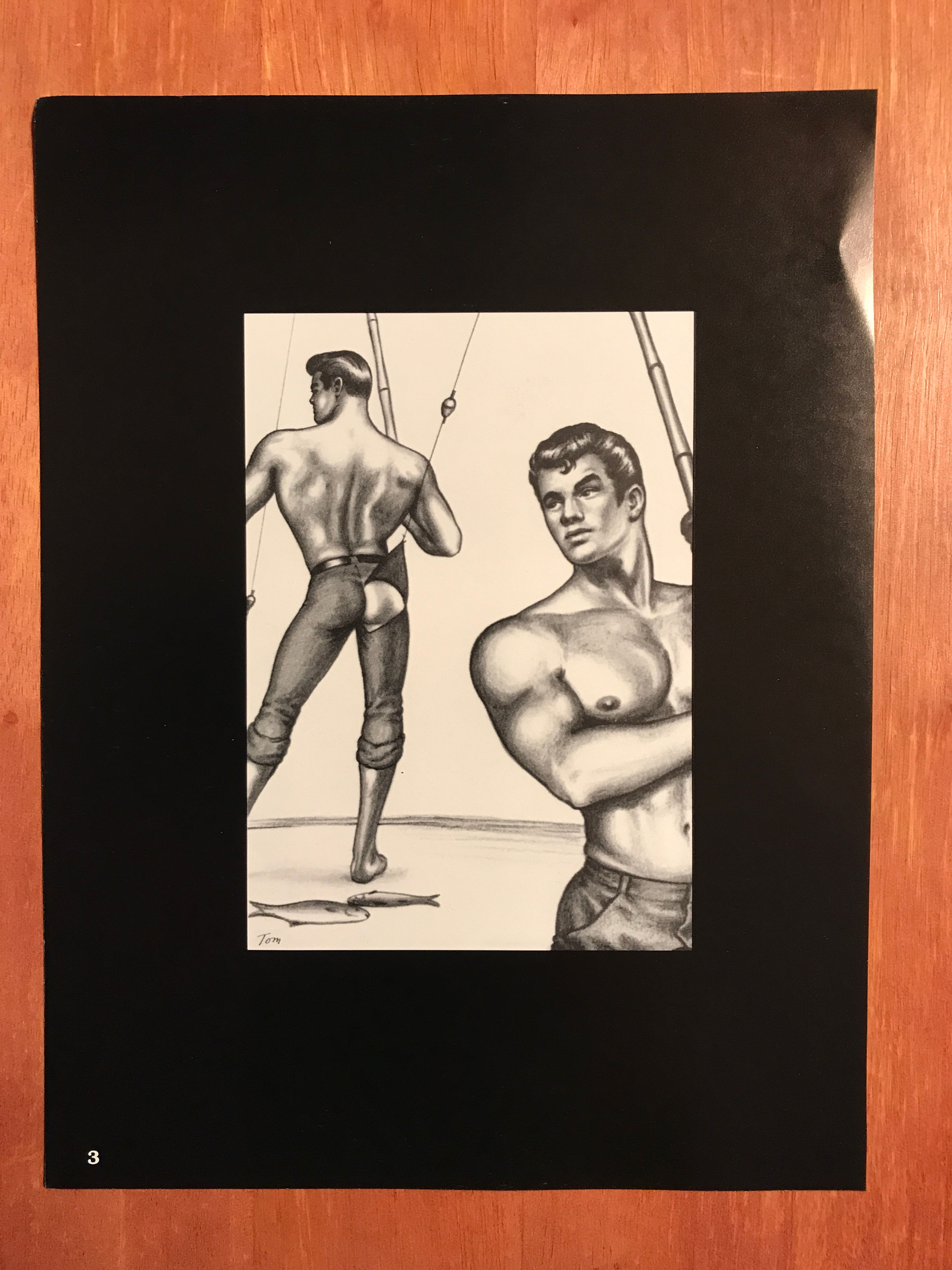 Art Page/Print TOM of FINLAND Book Retrospective 3 1997 Sailors Kiss Fishing TF2
