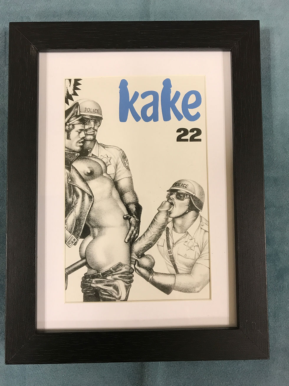 Thumbnail: Tom of Finland Matted and Framed Taschen Book Art Print KAKE 22 Highway Patrol