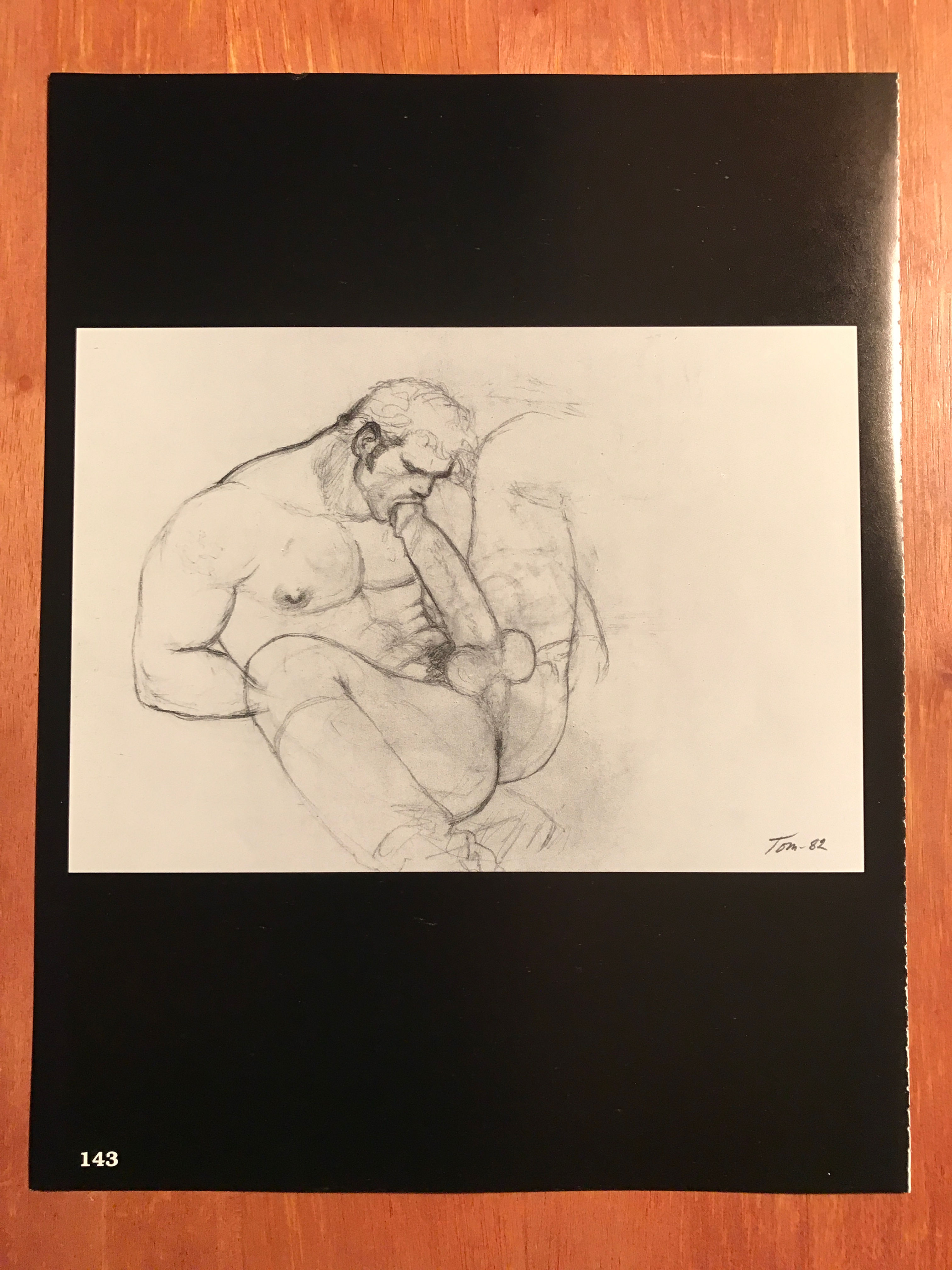 Art Page/Print TOM of FINLAND Book Retrospective #3 1991 Self Sucker TF142