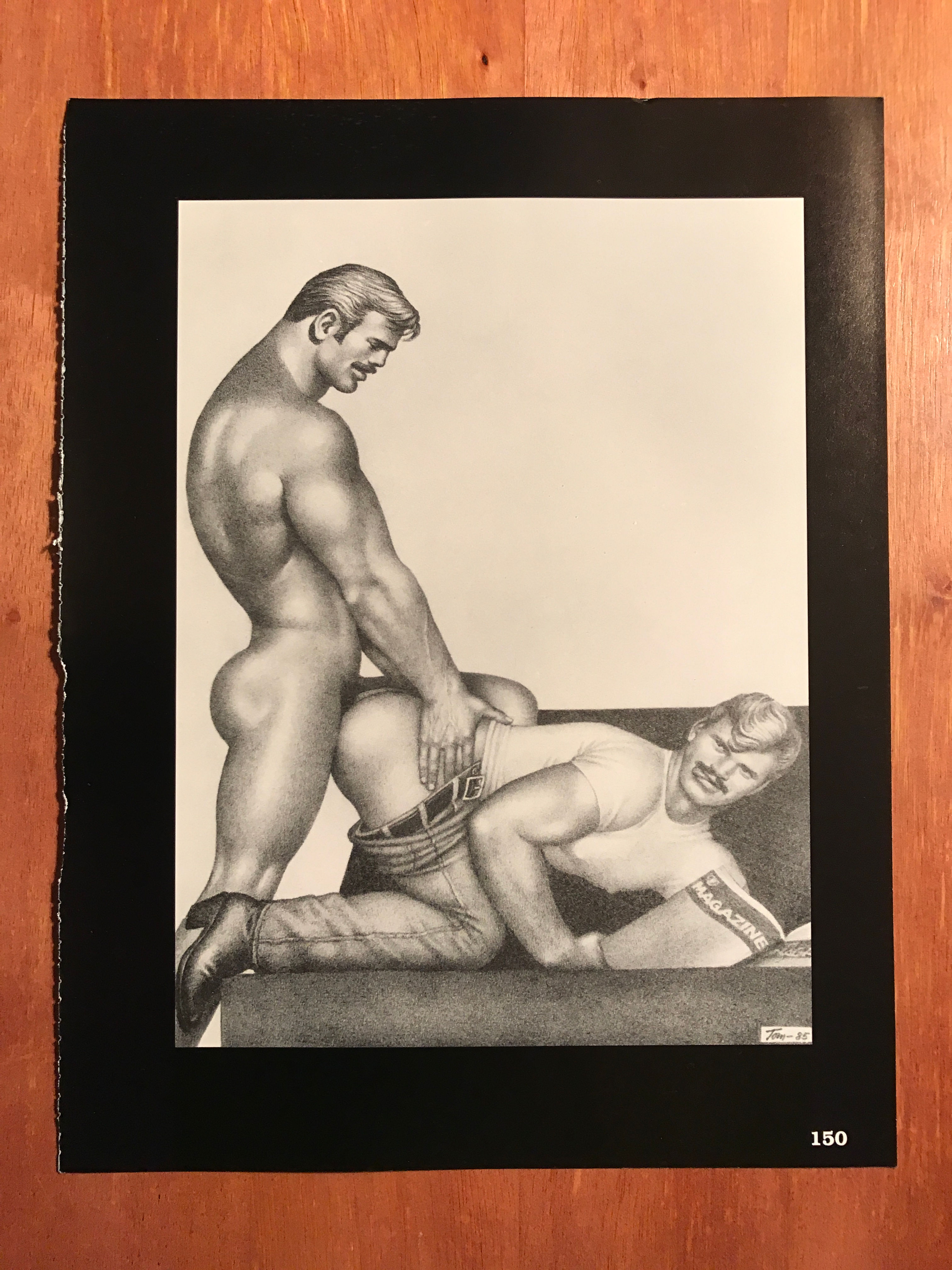 Art Page/Print TOM of FINLAND Book Retrospectiv #3 1991 Uniformed Officer TF150