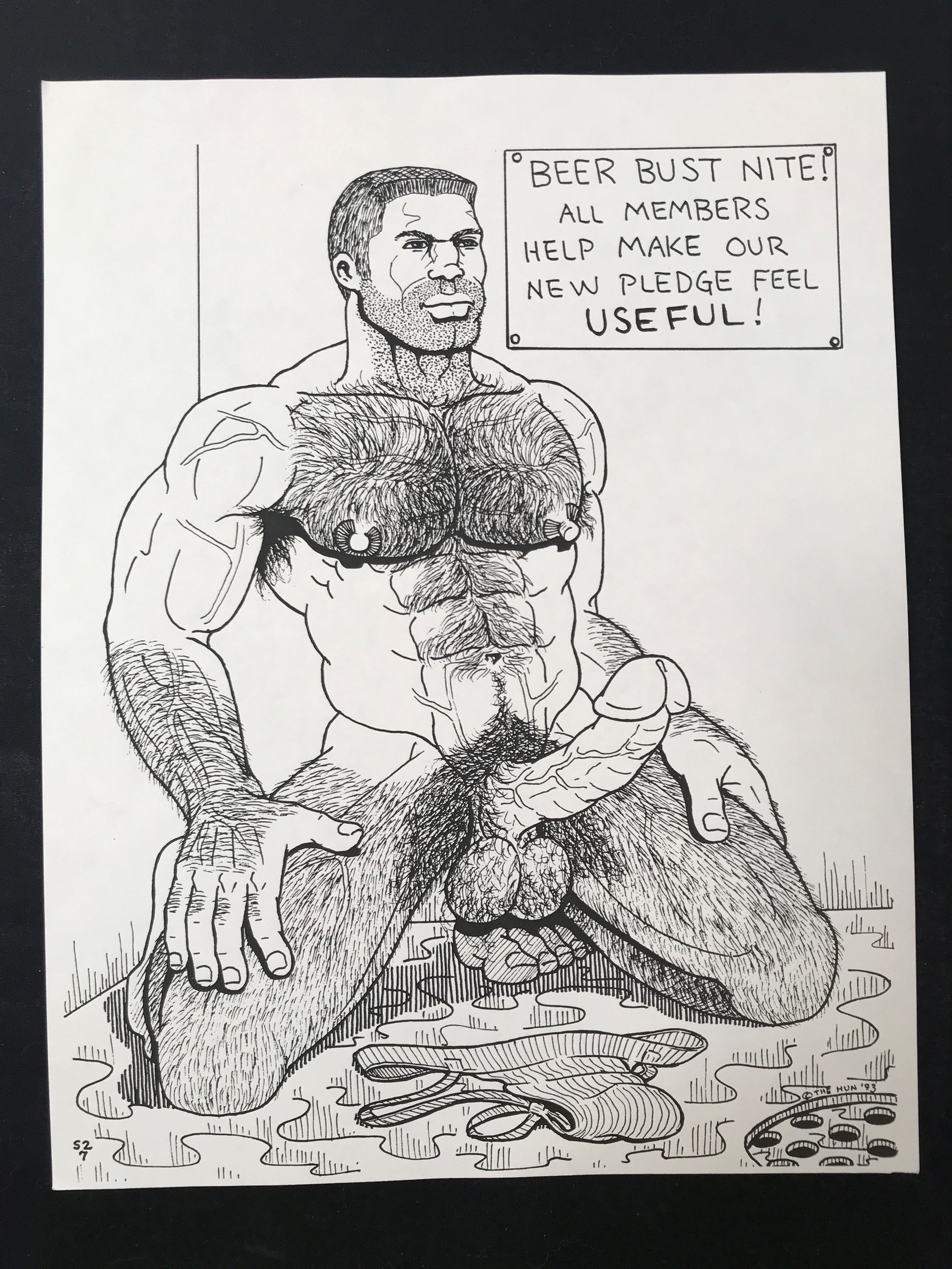 Original The Hun Print - Bill Schmeling "Piss on Pledge" S2-7 Series 1993