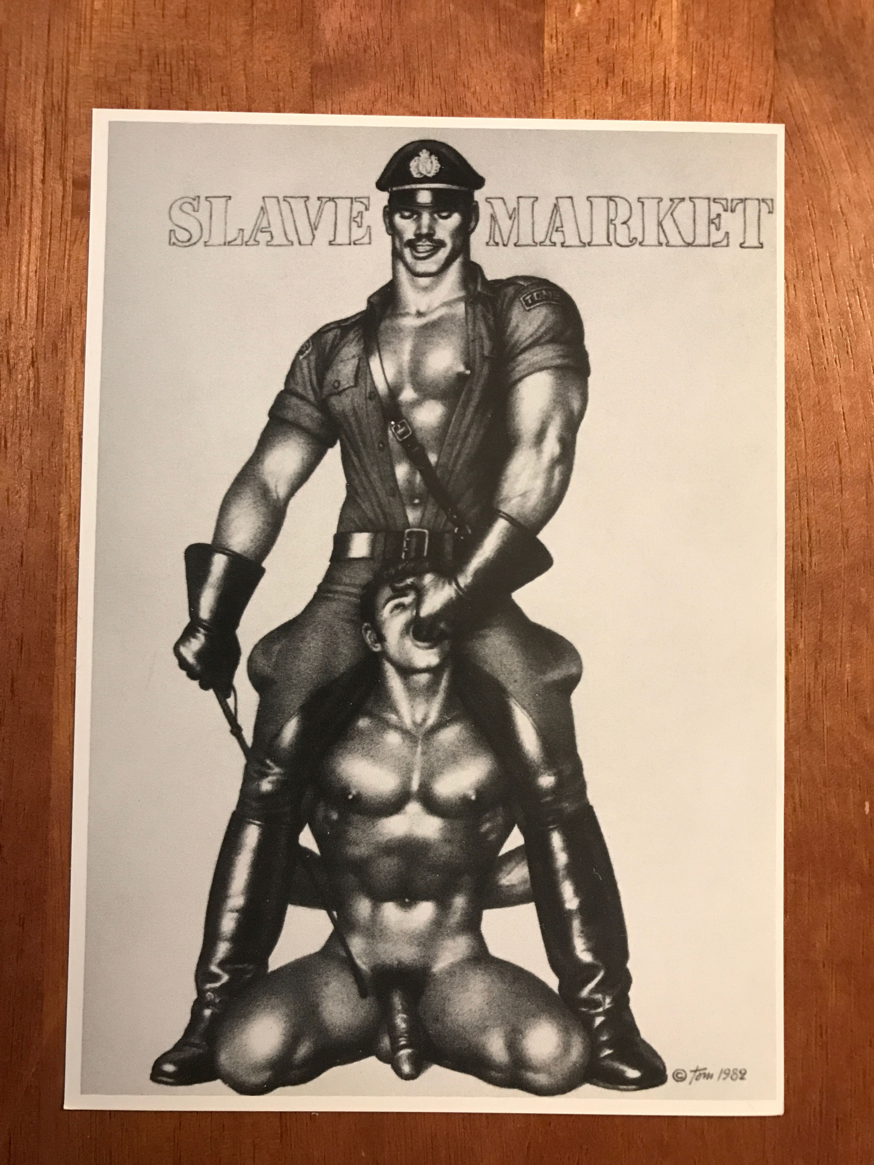 Tom of Finland 5x7 Print Mint Uncirculated from 1980's "SLAVE MARKET" Series #6